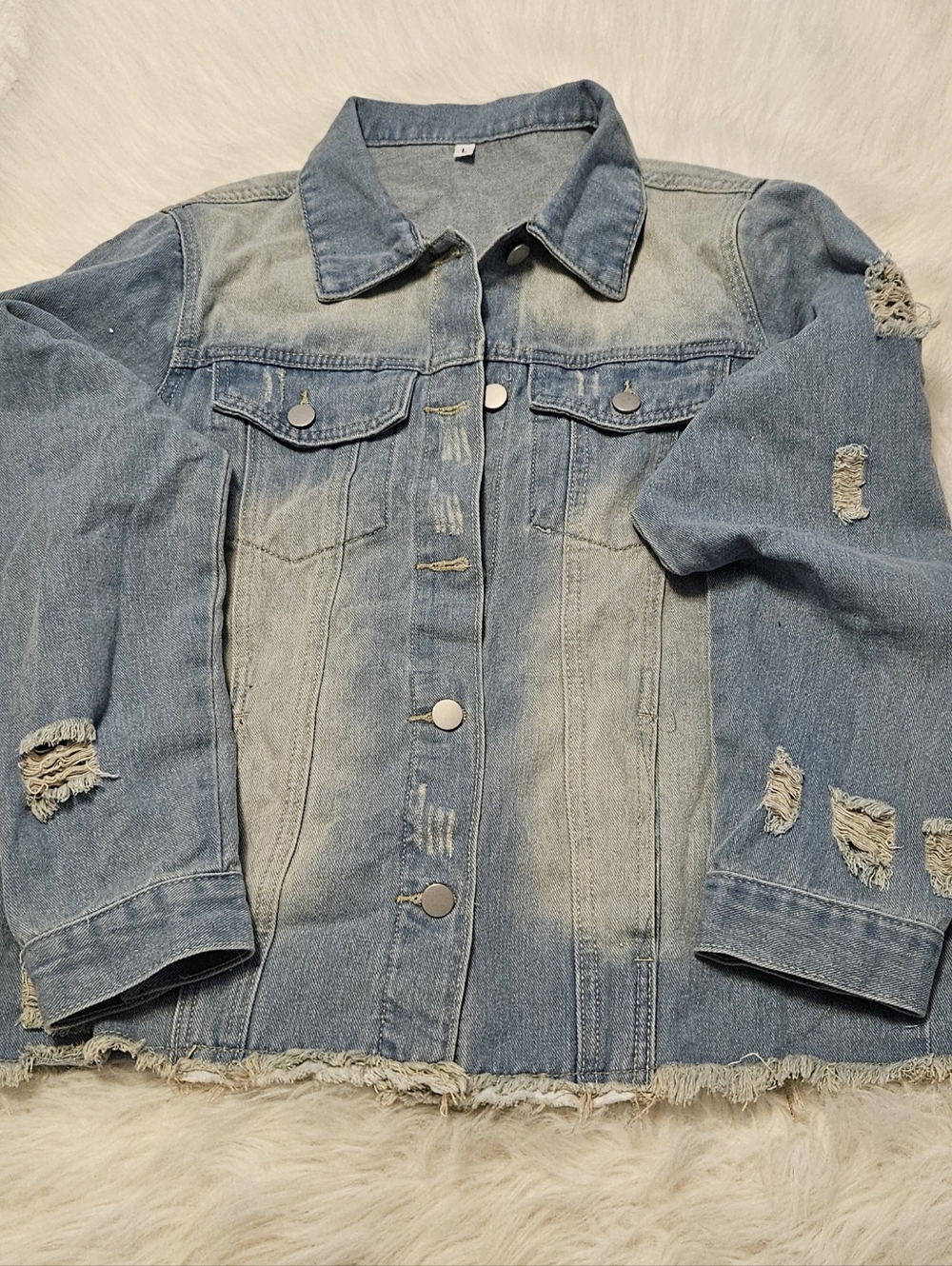 Distressed Denim Jacket - Picture 4 of 4